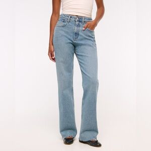 Abercrombie & Fitch Medium Wash 90s Relaxed High Rise Jeans